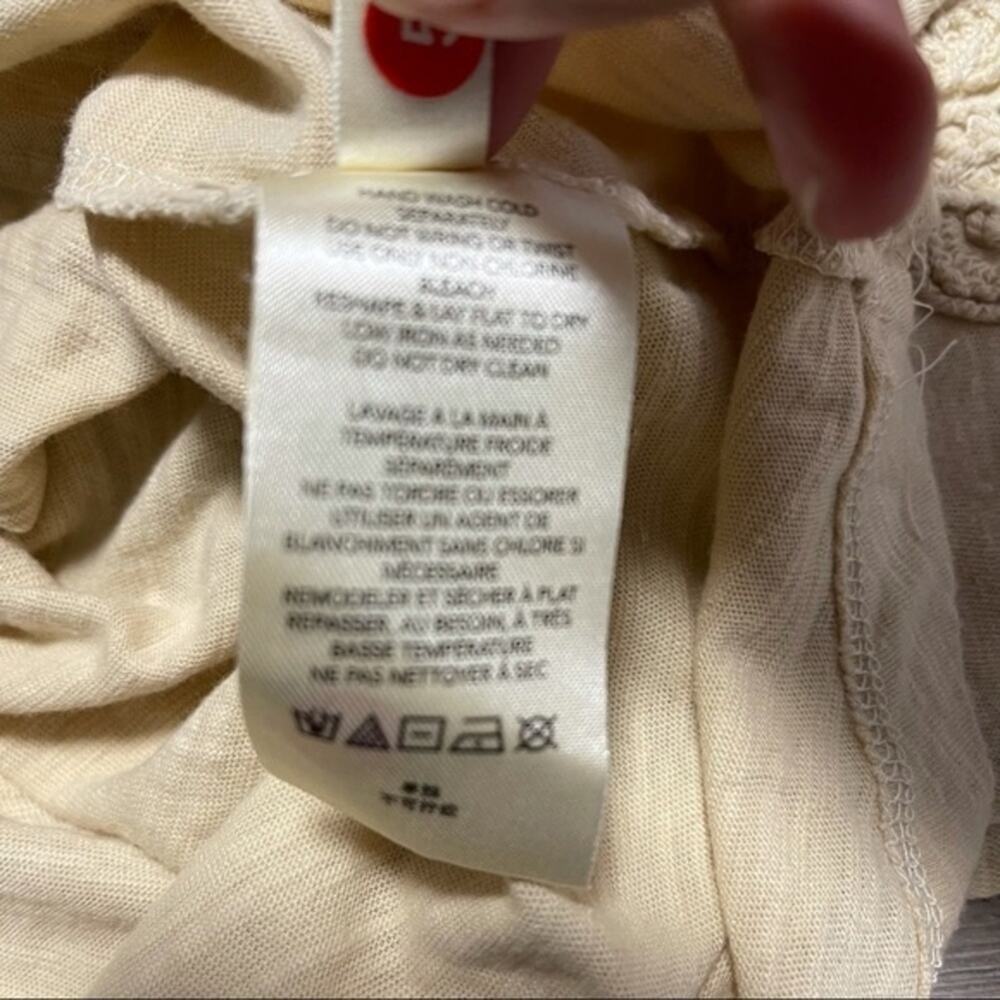 We the Free Hooked on You Cuff Embroidered Top size Small - Picture 9 of 15
